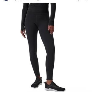 Athleta DARK GRAY Fleece Lined Leggings Womens Size Small